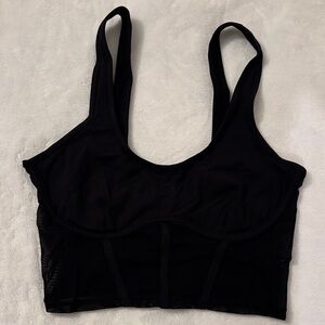 ALO YOGA corset black top size S